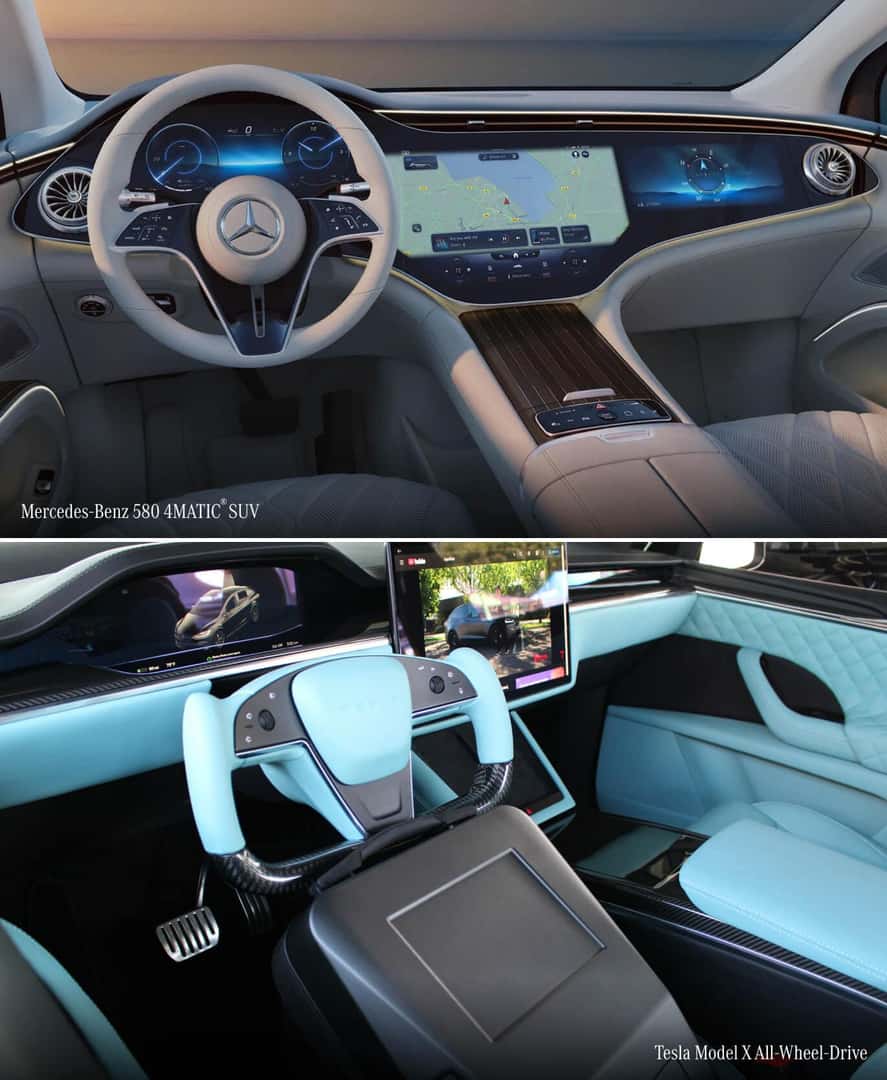 Tesla Model X vs. EQS From Mercedes-Benz: Comfort Features & Technology