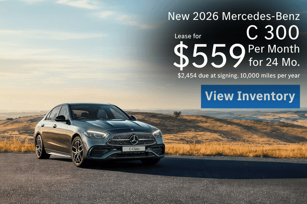 Leases starting at $579 for new 2026 Mercedes-Benz C 300
