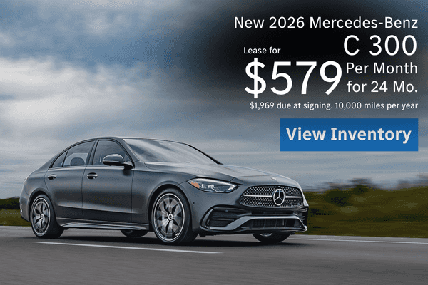 Leases starting at $579 for new 2026 Mercedes-Benz C 300