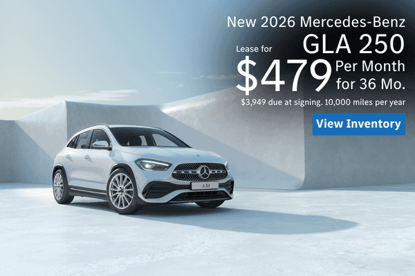 Leases starting at $479 for new 2026 Mercedes-Benz GLA 250