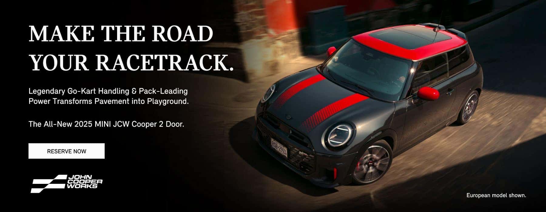 Side view of a JCW parked.