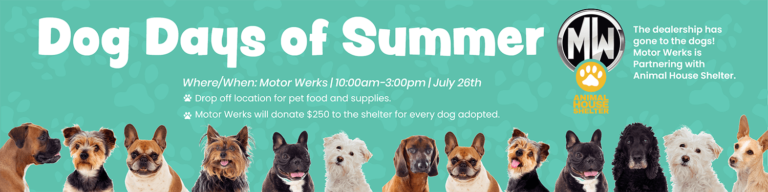 Motor Werks "Dog Days of Summer" Dog Adoption Event