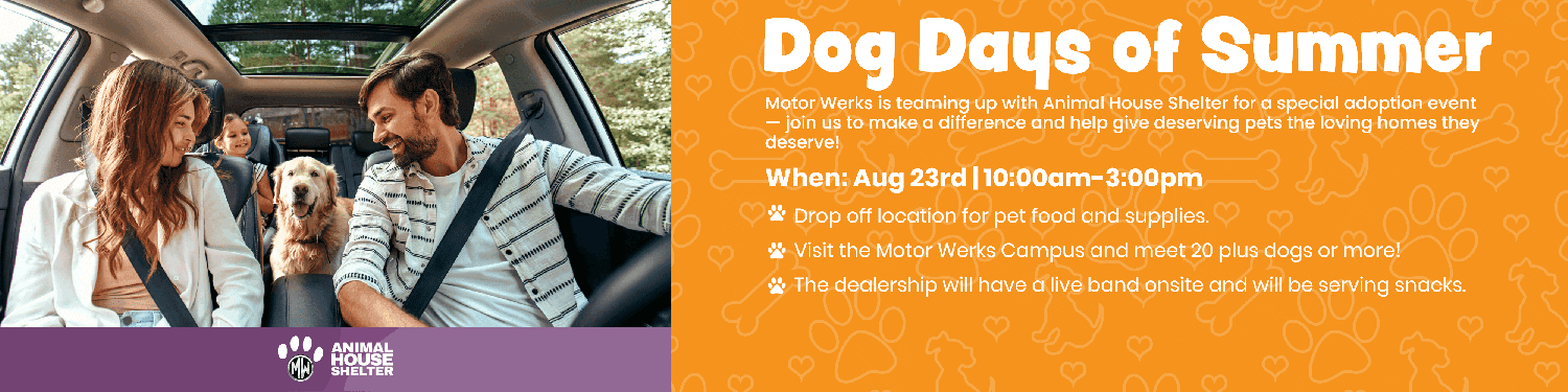 Motor Werks "Dog Days of Summer" Dog Adoption Event