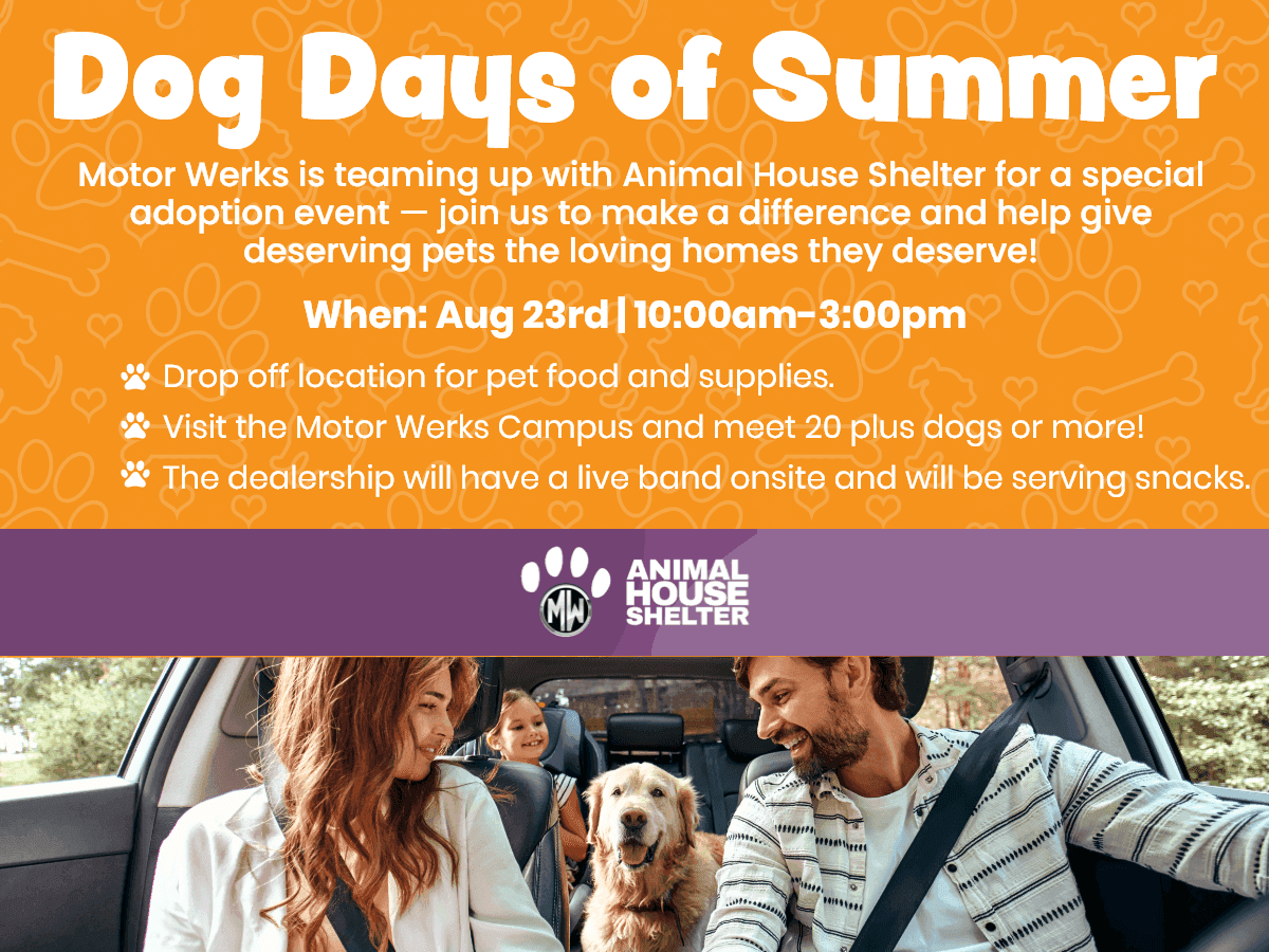 Motor Werks "Dog Days of Summer" Dog Adoption Event