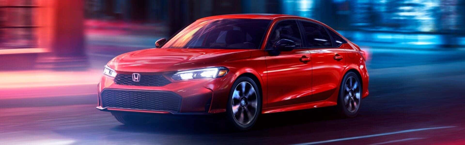 2026 Honda Civic Sedan Sport Touring Hybrid In Rallye Red Banner
