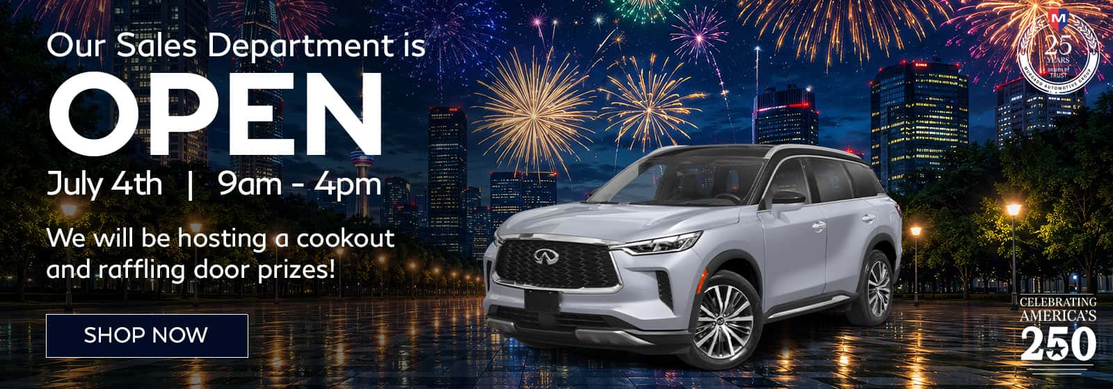 Motor Werks INFINITI open July 4th