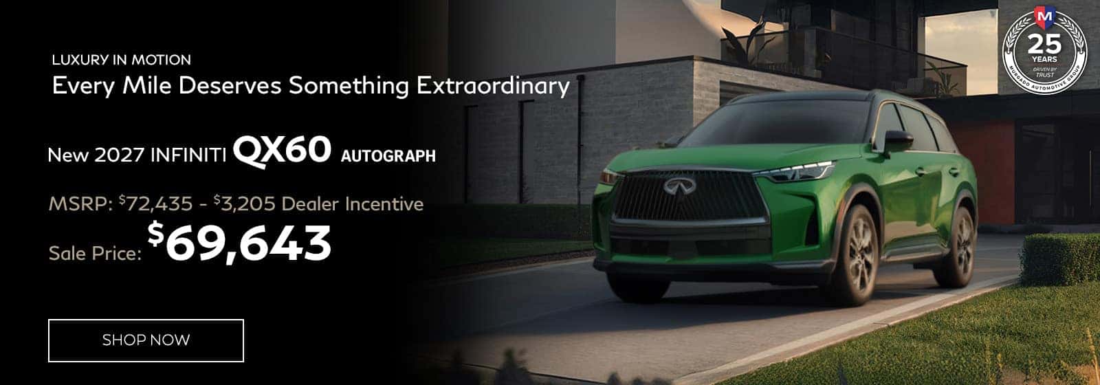 2027 INFINITI QX60 Autograph at Motor Werks INFINITI
