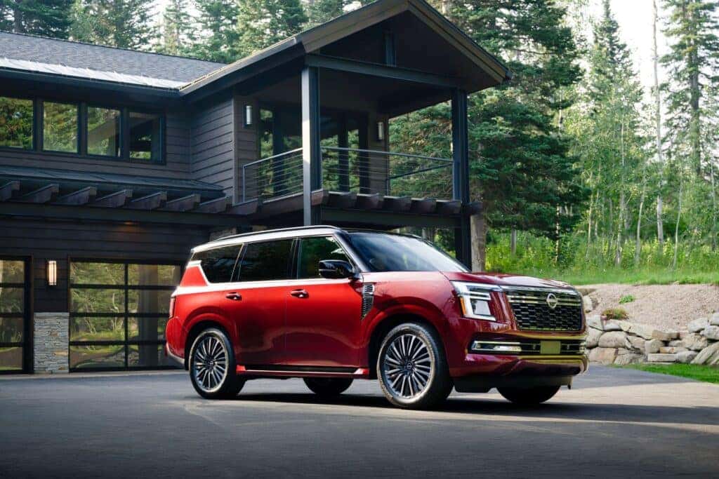 A Large Scarlet 2025 Nissan Armada