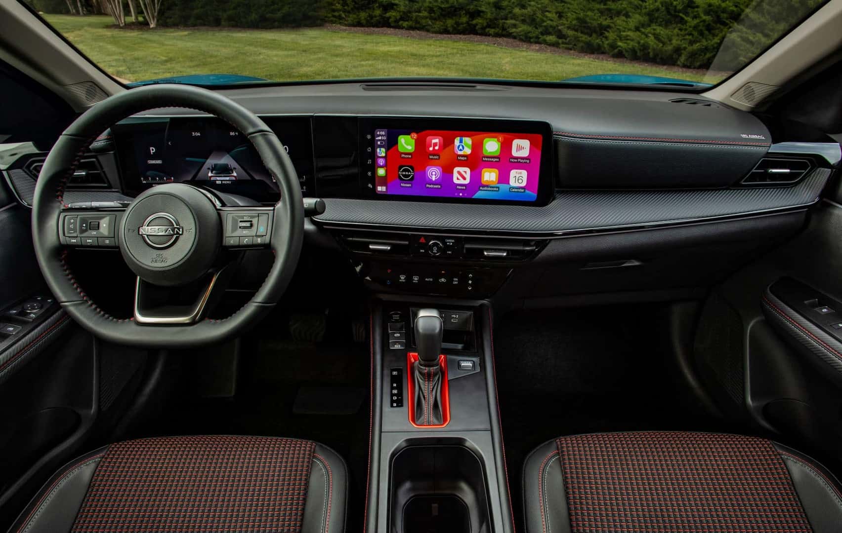 The Terrific And Upholstered Front Interior Of The Award-Winning 2024 Nissan Kicks