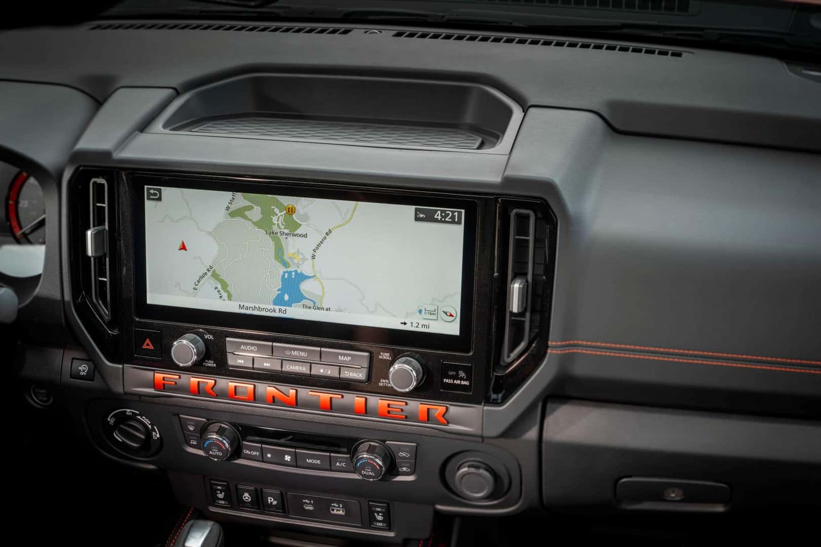 The Informational And Assistive Infotainment Center Of The Ferocious And Fierce 2025 Nissan Frontier