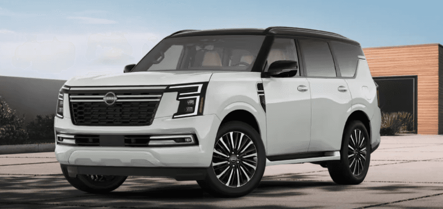 2025 Nissan Armada Two Tone Everest White Tricoat/Super Black
