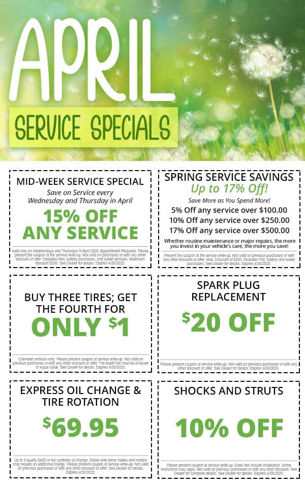 April Service Specials