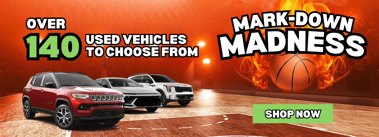 Over 140 Vehicles to Choose From