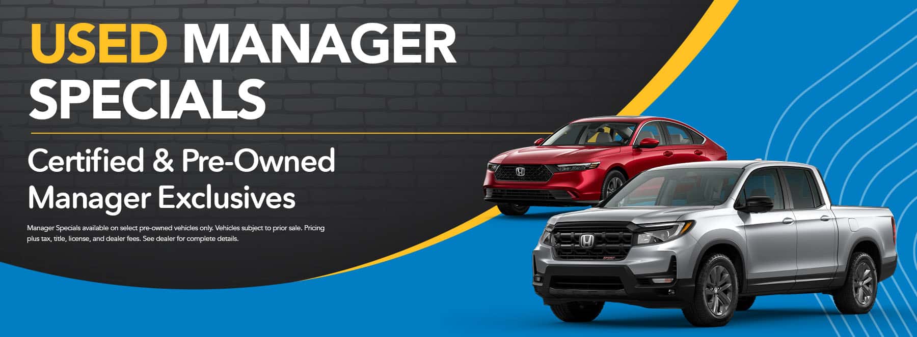 Used Manager Specials