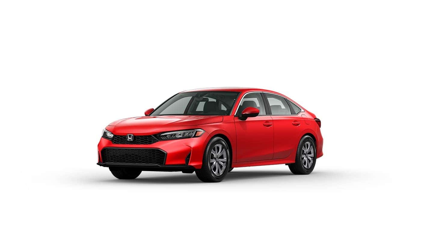 2025 honda civic lx sedan in red