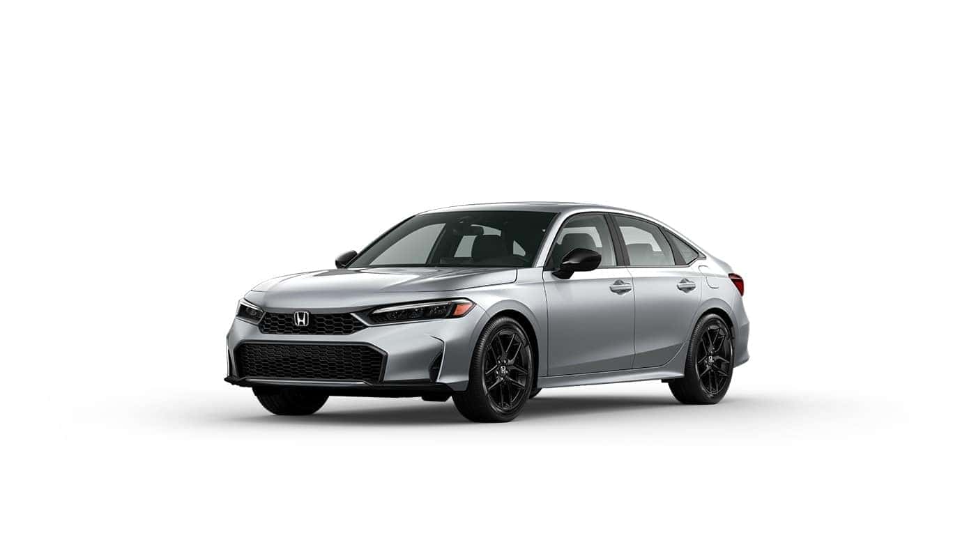 2025 honda civic sport hybrid sedan in silver