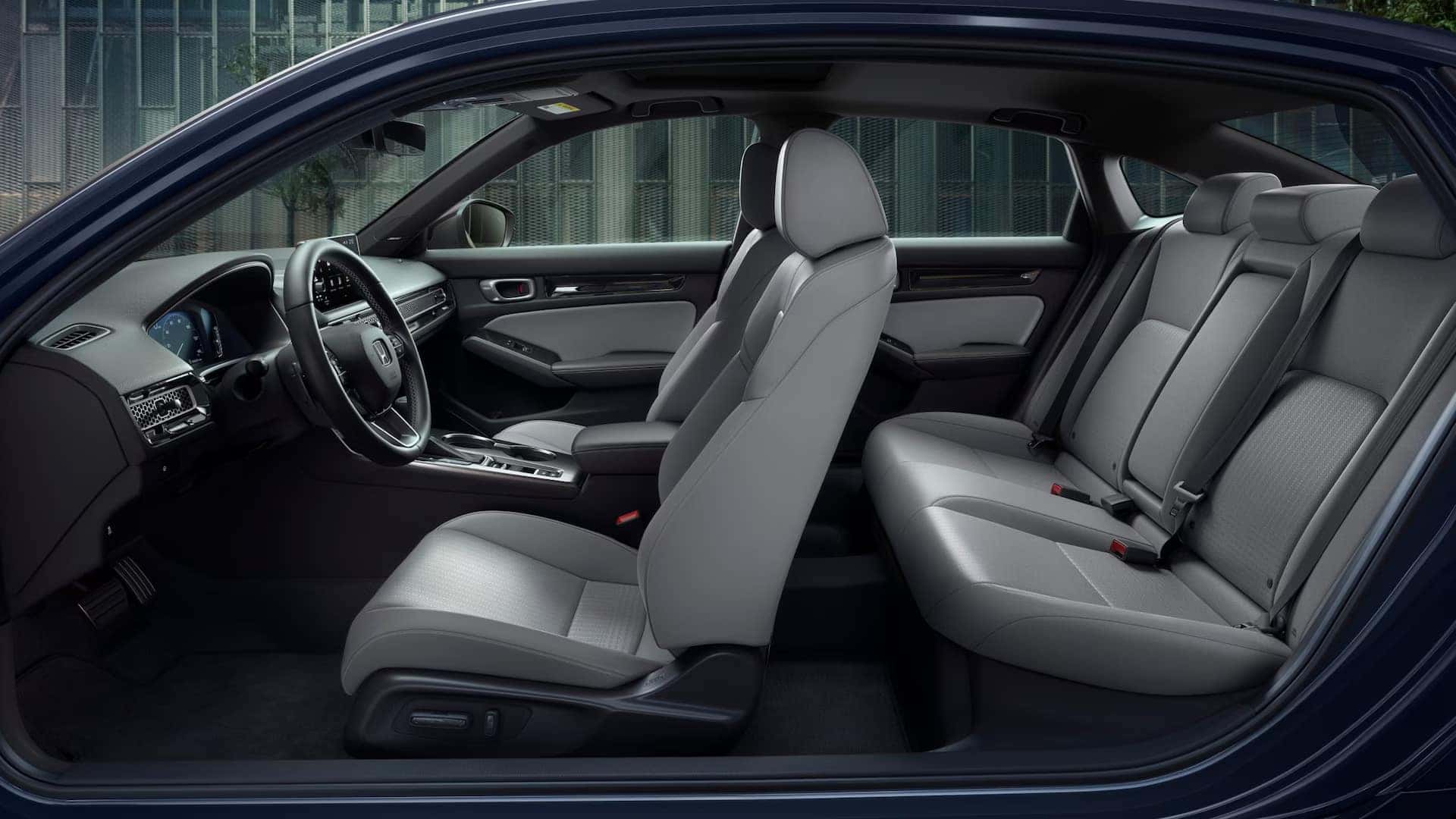 the interior side view of a honda civic sedan
