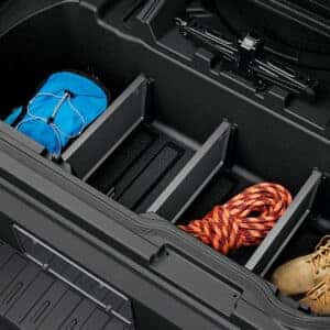 cargo area in the bed of a honda truck