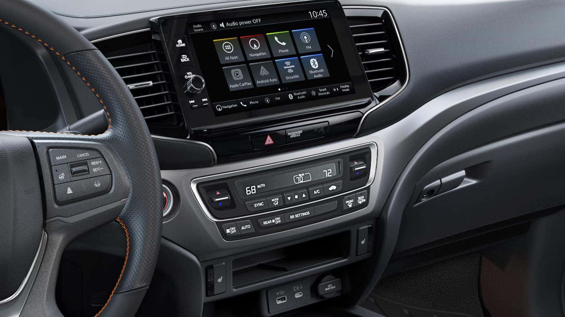 the infotainment display on the honda ridgeline