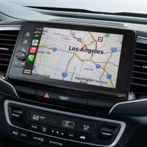 infotainment display on the honda ridgeline featuring naviation