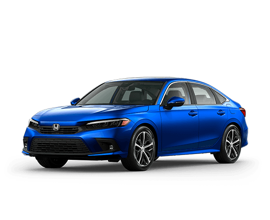 2025 honda civic sedan hybrid in blue