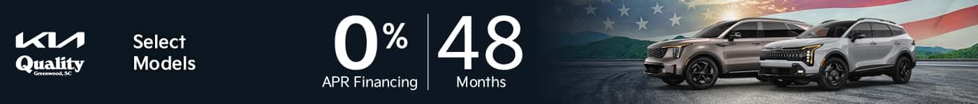 Get 0% APR on Select Models for 48 Months