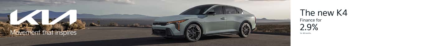 Get 2.9% APR for 48 Months or up to $1,000 Bonus Cash on a new 2026 Kia K4