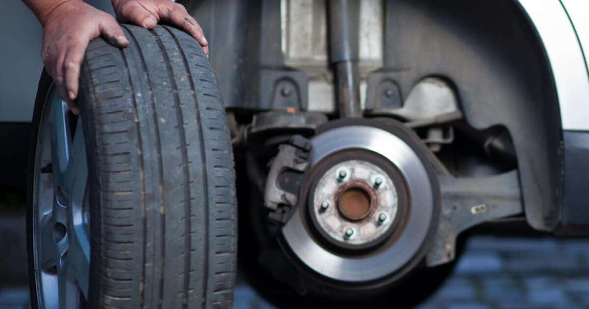 Ram Tire Rotation Irvine Ram truck tire rotation service being performed