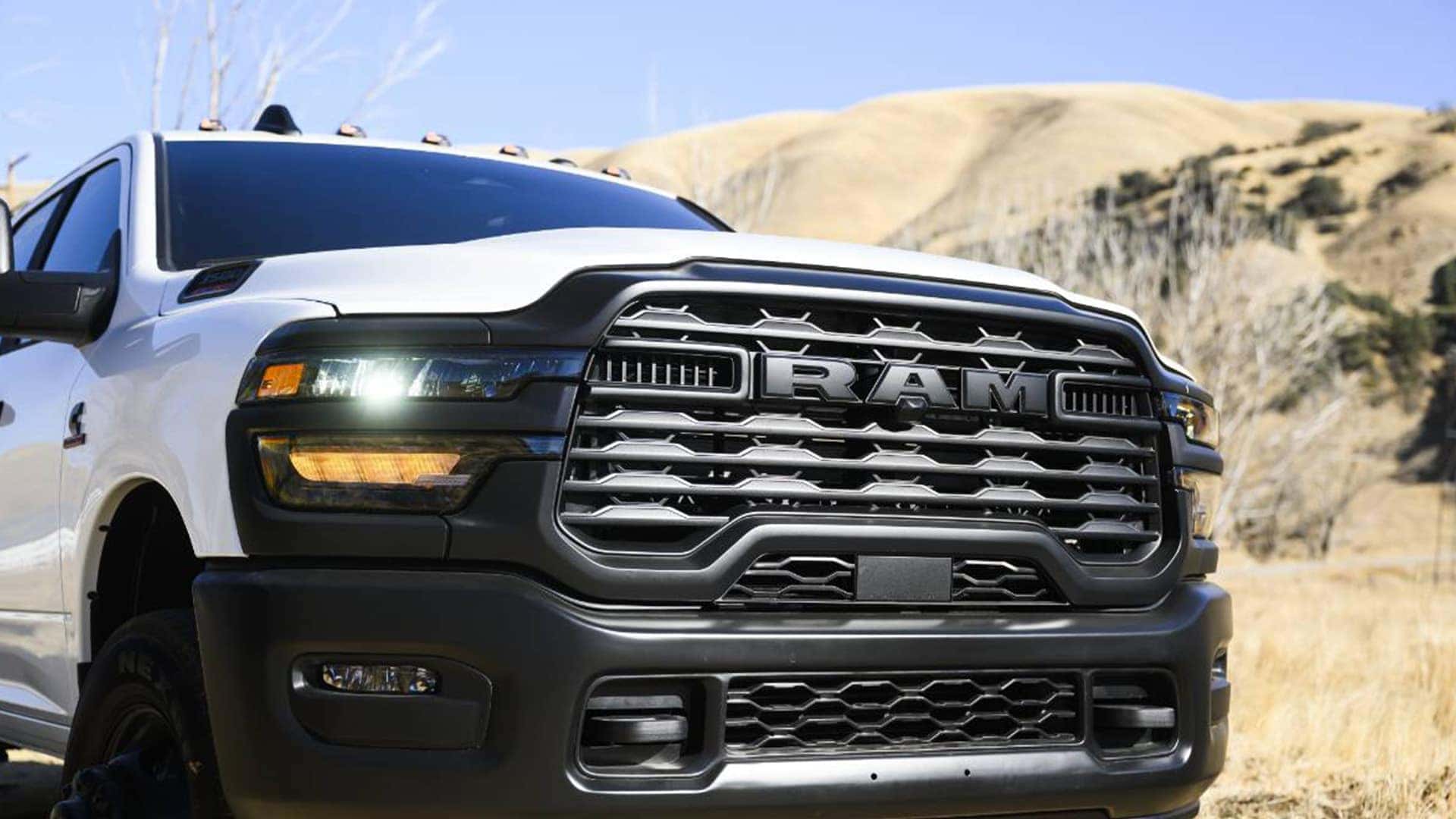 Close Up of RAM on the Front Bumper of 2025 Ram 4500/Chassis Cab