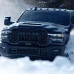 black-ram-truck-in-snow