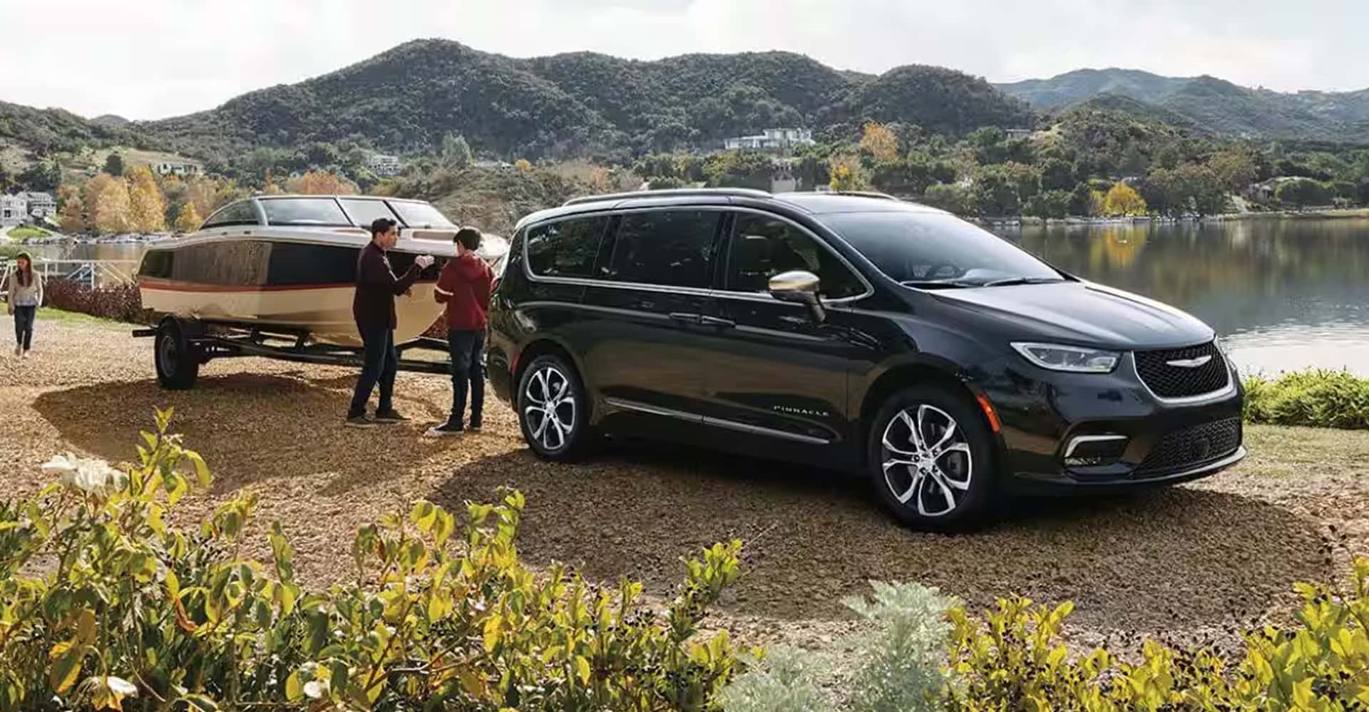 2026 Chrysler Pacifica towing boat