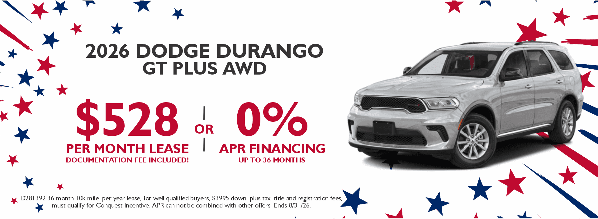 Dodge Durango Low APR Financing