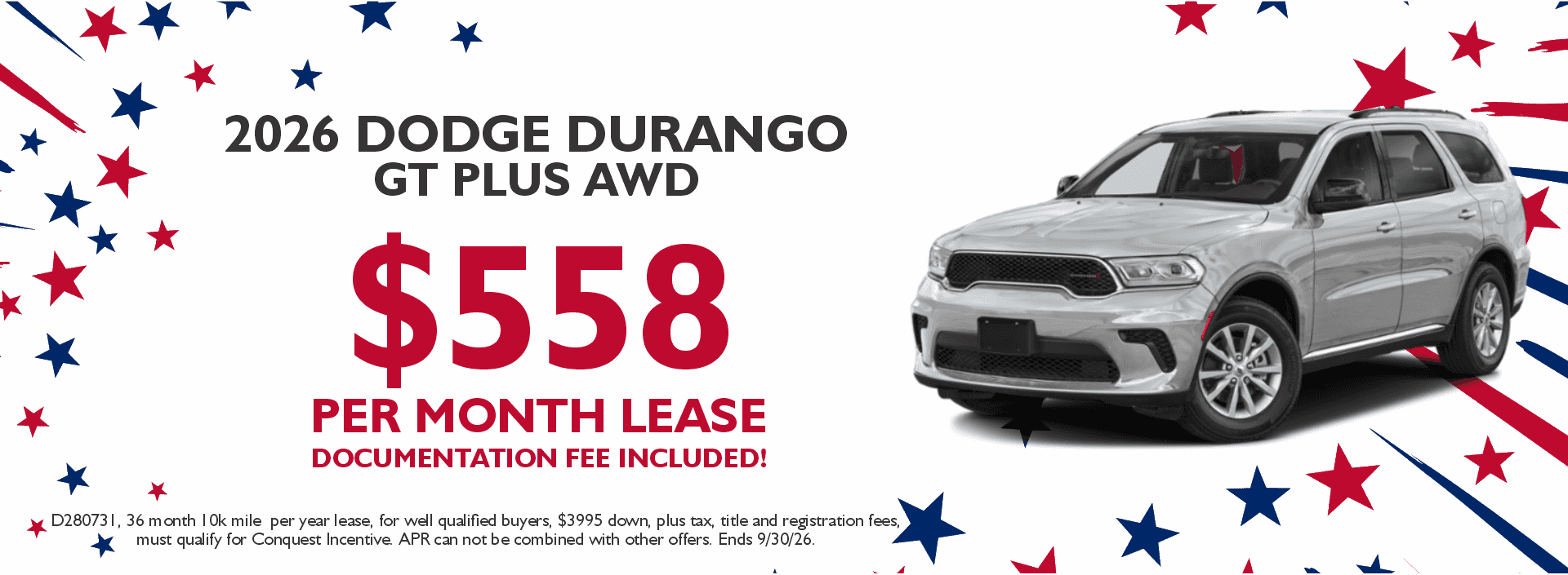 2026 Dodge Durango Lease