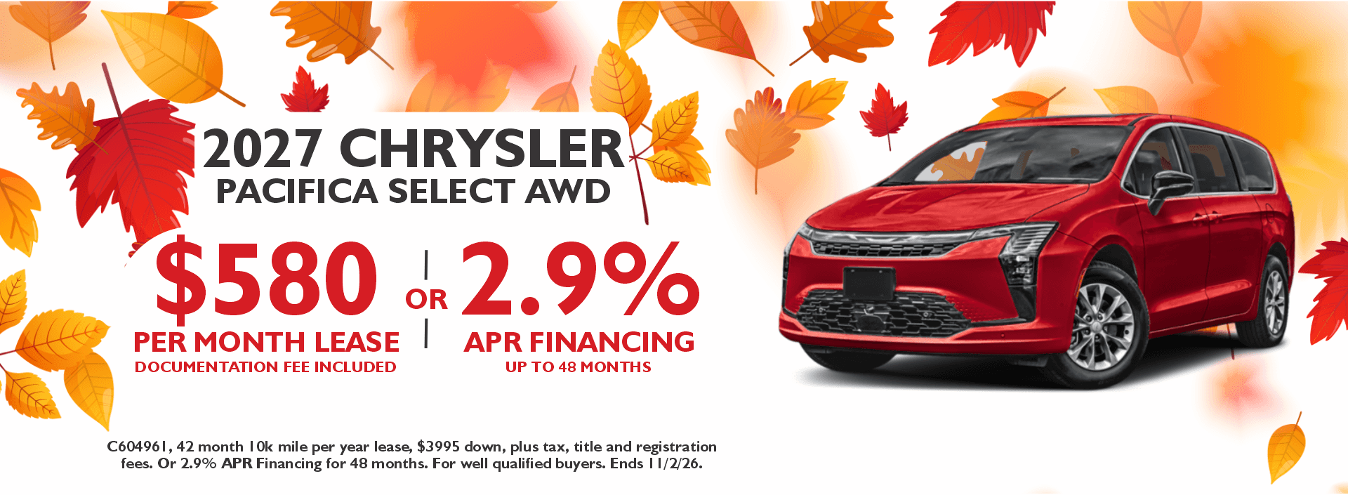 Chrysler Pacifica Lease