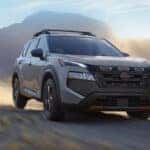 2026 nissan rogue front view in grey