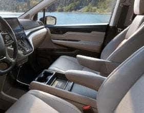 leather-trimmed interior