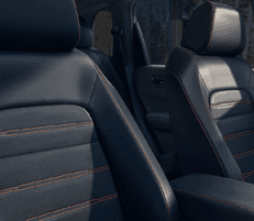 leather-trimmed seating