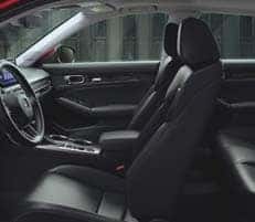 leather-trimmed interior