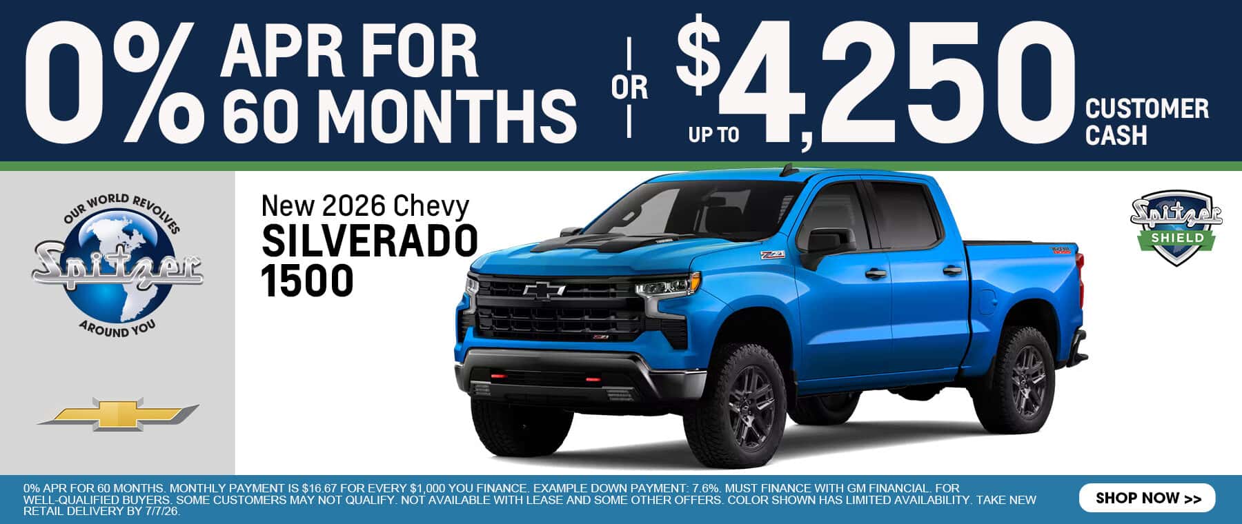 06.2026_2026 Chevy Silverado 1500_0% APR for 60 mo OR $4250 customer cash