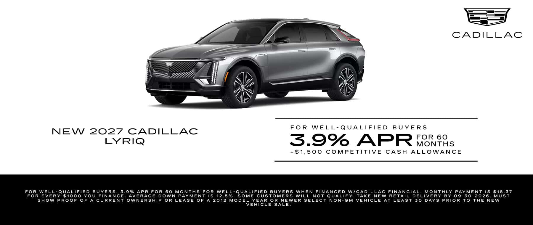 09.2026_Cadillac Lyriq_3.9% for 60 mo