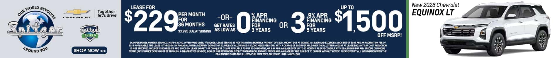 07.2026_Chevy Equinox_Lease for $299 for 36 mo OR 0% for 3 years OR 3.9% for 5 years