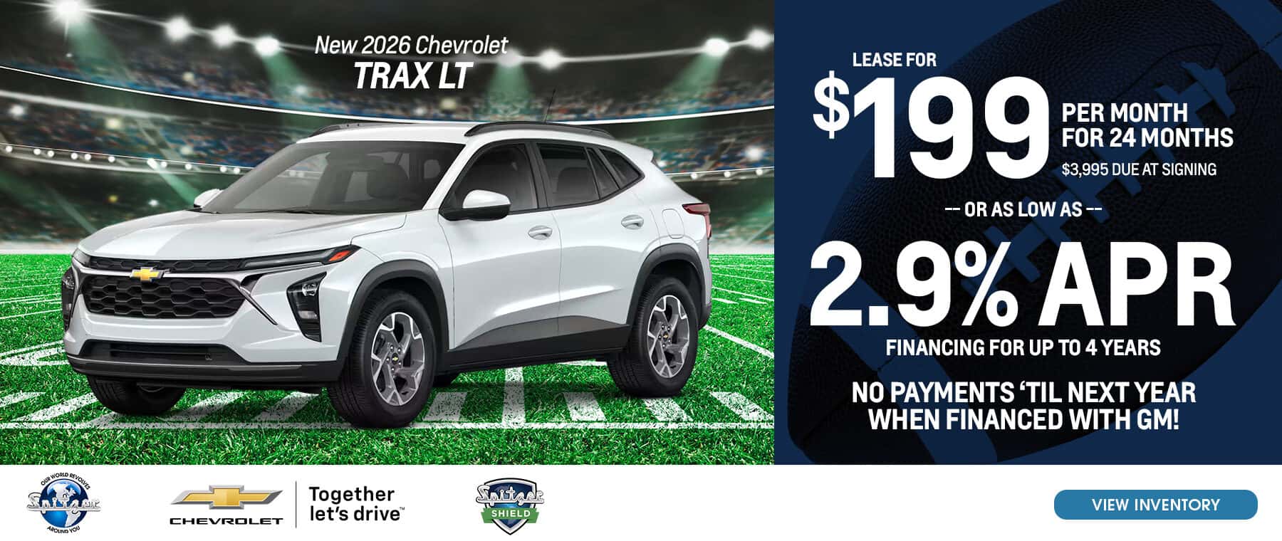 10.2026_Chevy Trax_Lease for $199 for 24 mo OR get 2.9% for 4 years