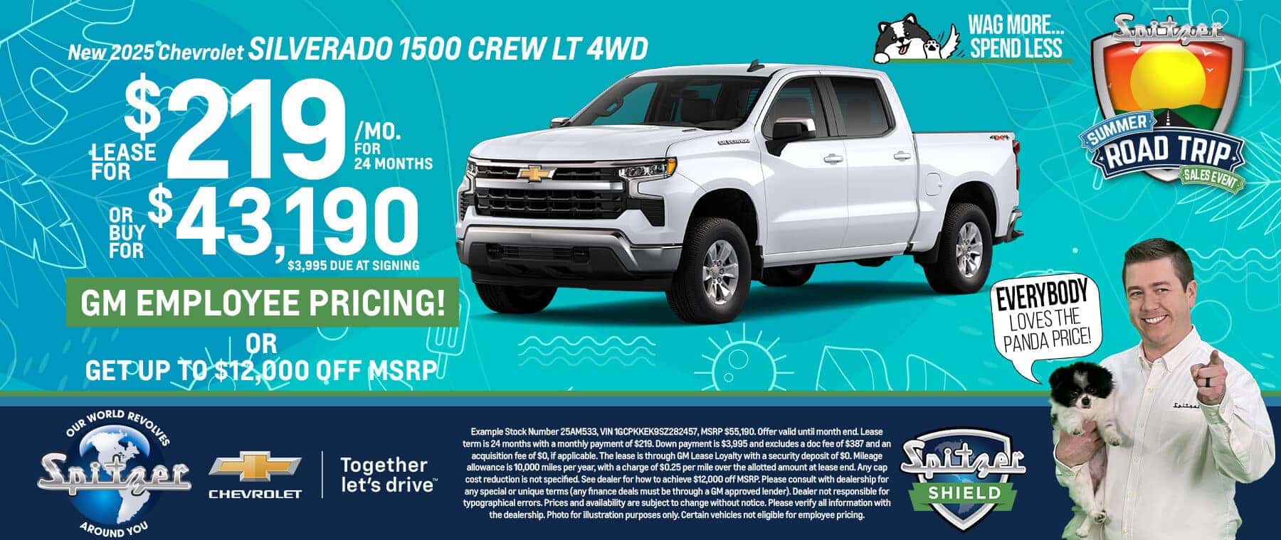 06.2025_Carrera_Lease a New 2025 Chevrolet Silverado 1500 LT for $219/mo or Purchase for $43,190!