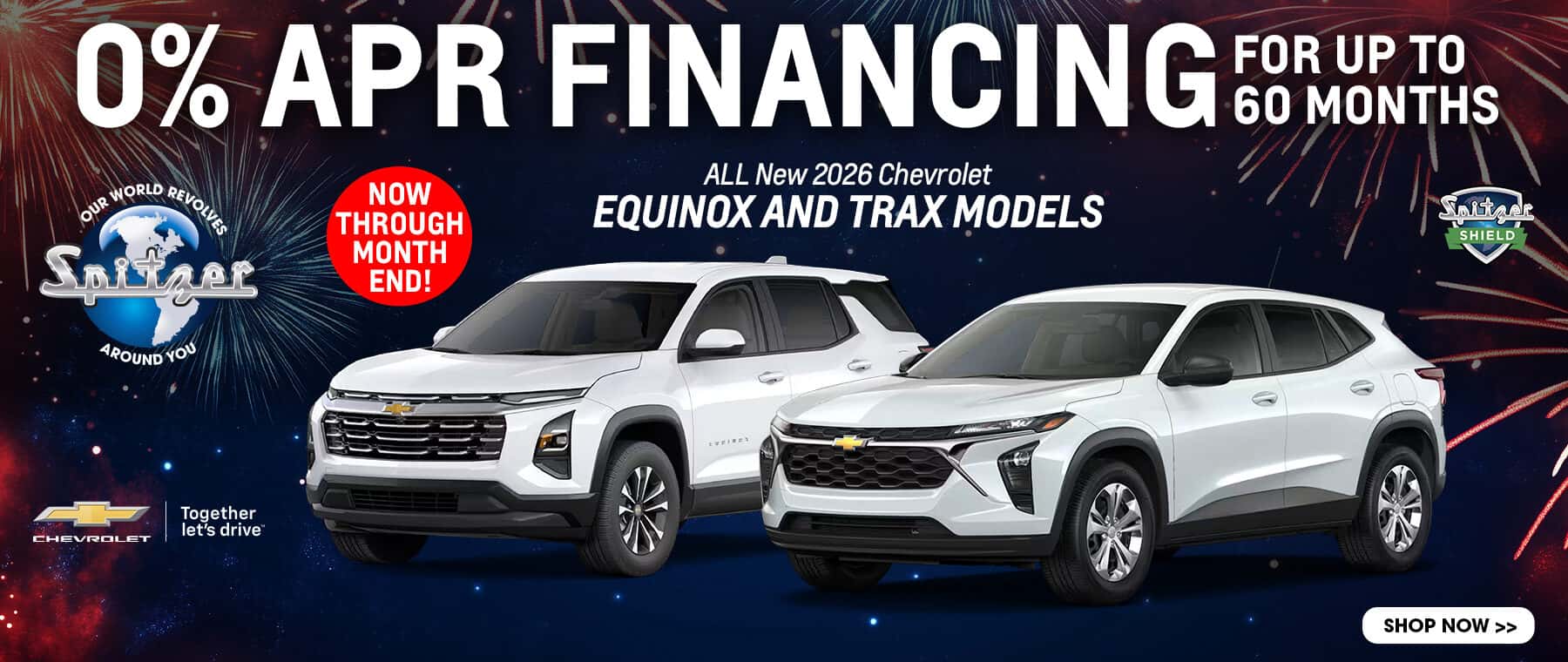 0% APR FINANCING ON ALL CHEVROLET AND TRAX MODELS!