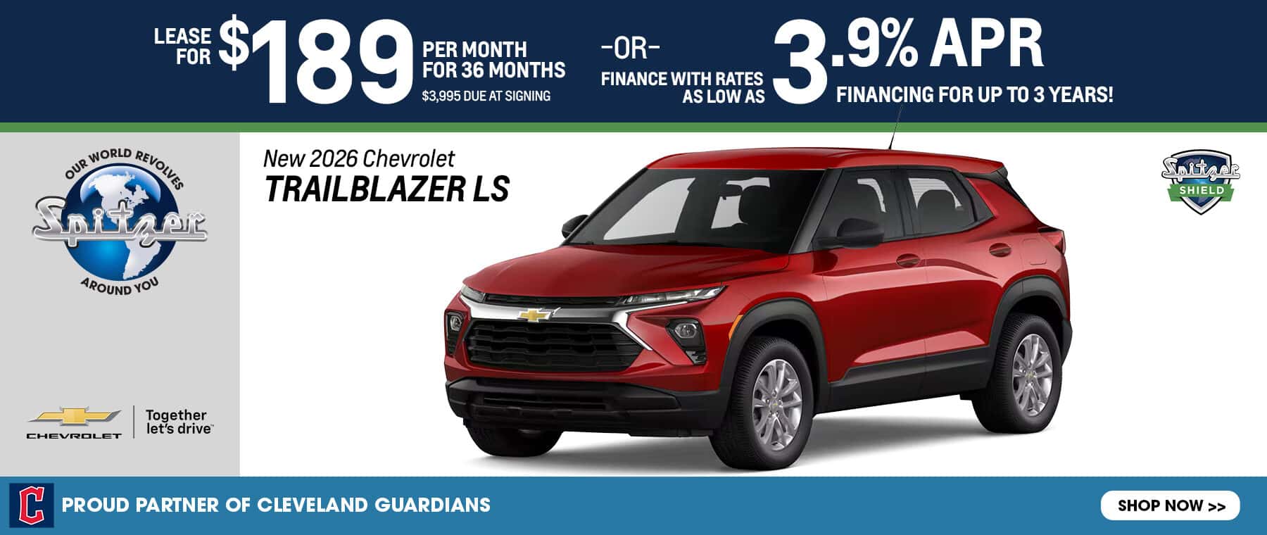 08.2026_Chevy Trailblazer_Lease for $189 for 36 mo OR 3.9% apr for 3 years