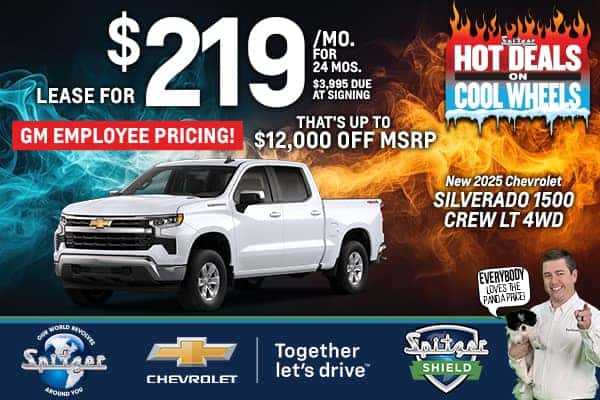 2025 Chevrolet Silverado 1500 Crew LT 4WD - Lease for $219/mo!
