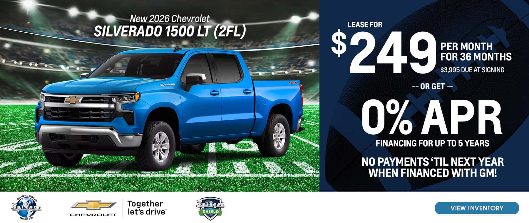 10.2026_Chevy Silverado_Lease for $249 for 36 mo OR get 0% for 5 years