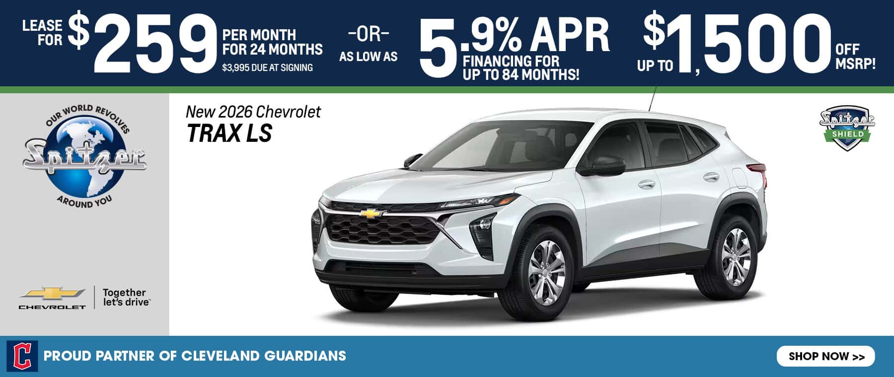 07.2026_Chevy Trax_Lease for $259 for 24 mo OR 5.9% for 84 mo
