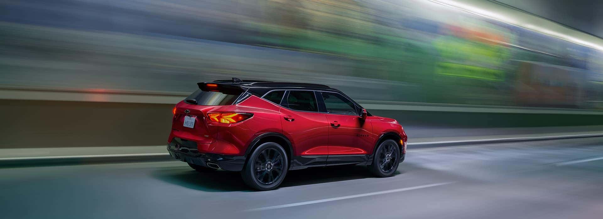 New chevy blazer in red.