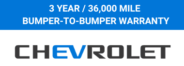 3 YEAR / 60,000 MILE LIMITED POWERTRAIN WARRANTY CHEVROLET